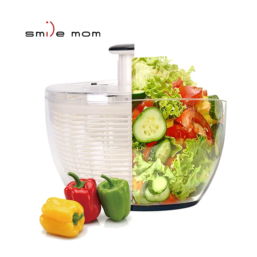 Salad Spinner Fruits Basket Vegetables Washer Dryer Fruit Drainer Lettuce Spinner Colander Basket for Kitchen Gadgets