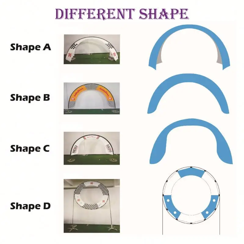 Display Air Arch Ski Race Gate Short Banner Advertising Decoration
