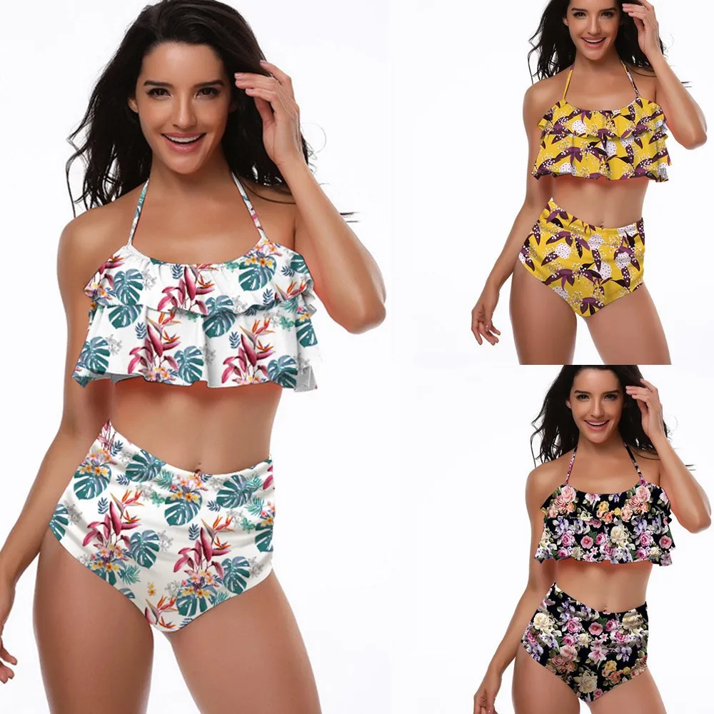 
swimwear Logo tropical print bikini temperament is thinner United States swimsuits bikinis deaigner bathing suits 