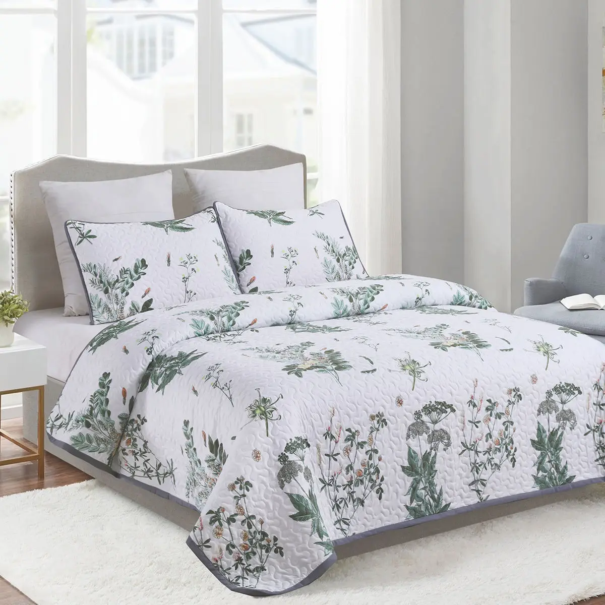 Chinese Cheap King Waterproof Queen Polyester Blend Coverlets Microfiber Quilted Wholesale Quilts Bedding Bedspreads Set