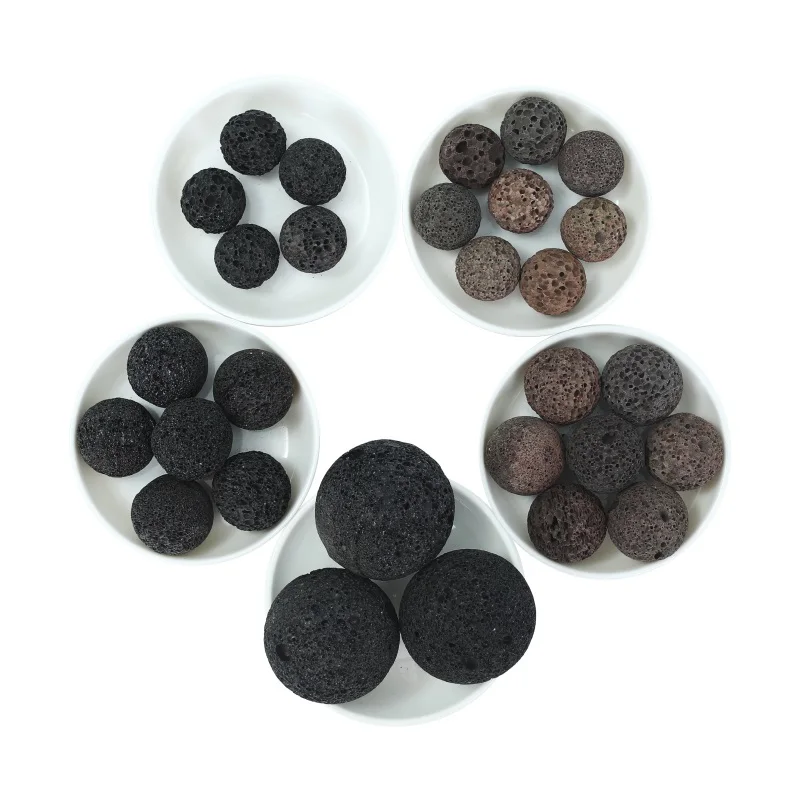 Superior quality landscape round lava pumice stone tumbled lava pebble rock for decoration