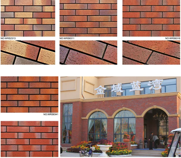 foshan guangzhou facade split tile clay brick slip