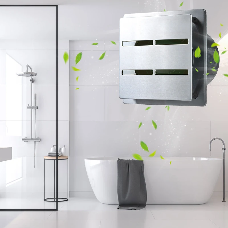 90 m3/h Air Flow Capacity Decorative Panel  Bathroom Vent Fan 6 Inch Inline Room Extractor Fan With Timer