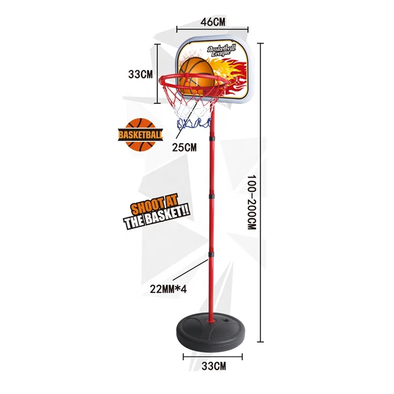 Shantou Toys Indoor Outdoor Games Sports Toys Boy 1.2M Children Adjustable Basketball Hoop Game Basketball Toy