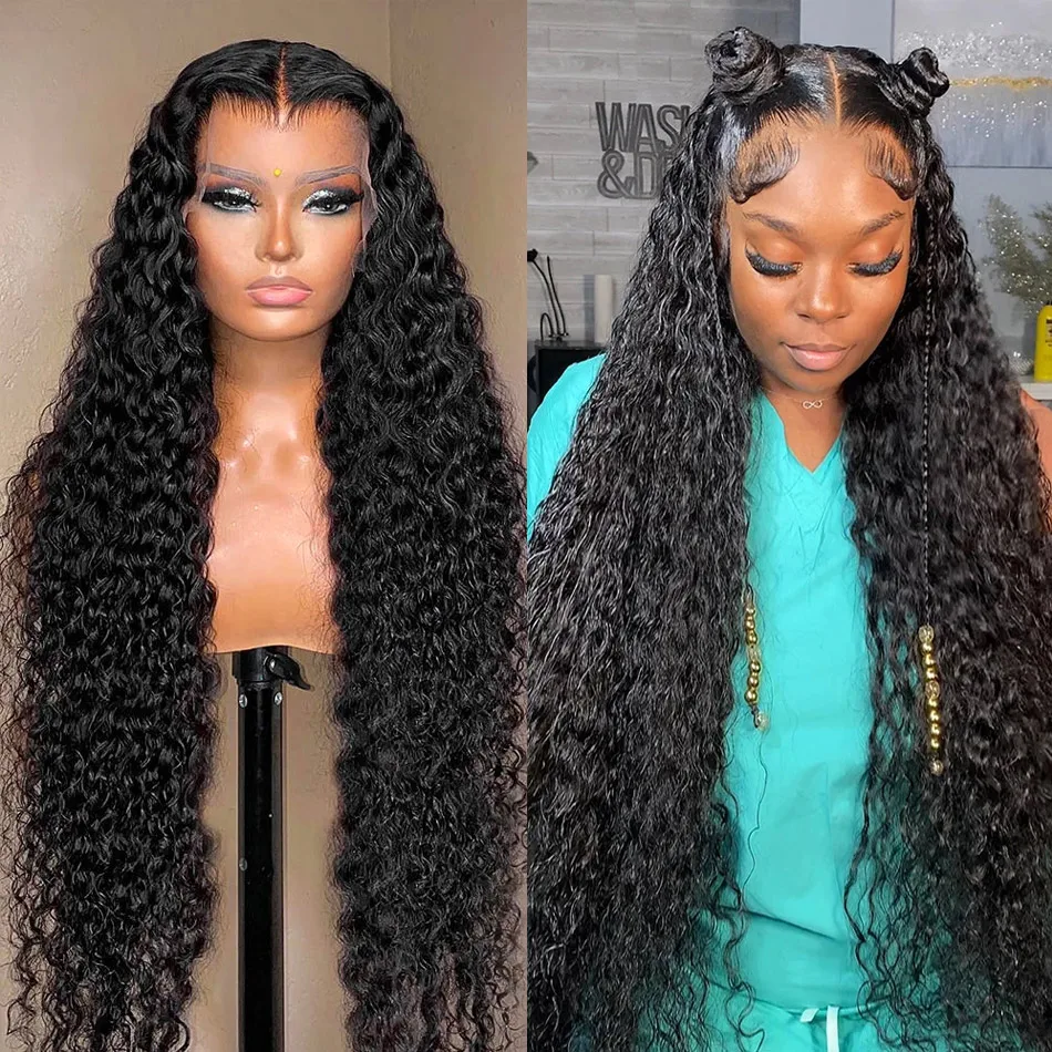 High Density 13X6 Cambodian Hd Lace Virgin Frontal Wig Water Wave Lace Frontal Wigs Preplucked Virgin Wigs Human Hair Lace Front