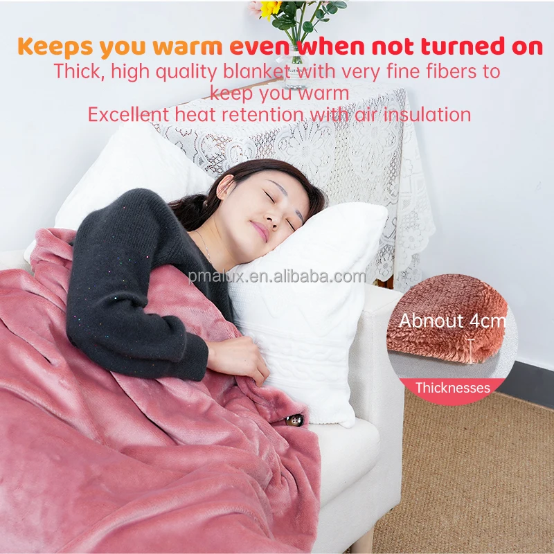 USB Portable Adults Wearable Washable Down Blanket Warm Fleece USB Medical Electric Heating Blanket Shawl For Office Home Winter