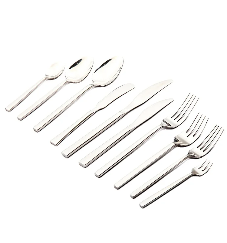 10 piece hotel metal cutlery set flatware set for hotel restaurant