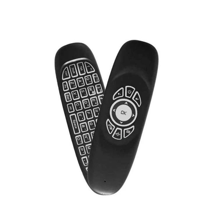Рекламная цена 2 4G Беспроводная мини-клавиатура C120 цветная подсветка Smart TV Box с использованием Fly Air Mouse со встроенным аккумулятором