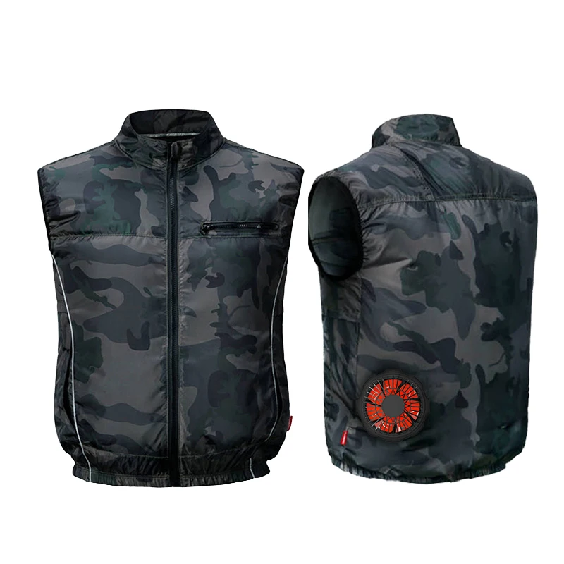 Summer Workwear Cooling Fan Vest Casual Outer Wear with Air Conditioner Plus Size Windproof for Workers