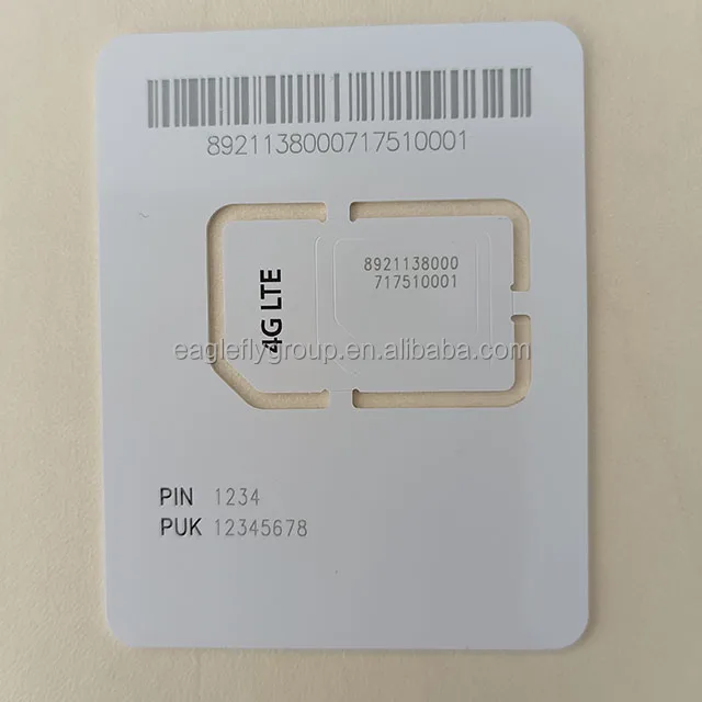 32K 64K 128K 256K USIM Mobile Phone Card SIM Card 2G 3G 4G LTE 5G SIM Card 3 in 1 JAVA Half SIM PVC