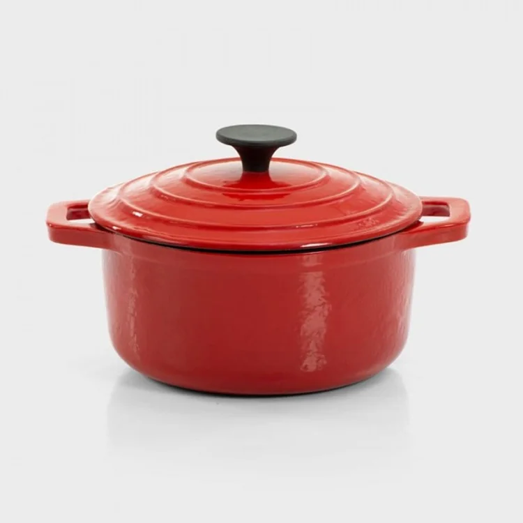 Wholesale Enameled White red blue Multiple-Color Cast Iron Round 5/6/7-Qt Dutch Oven With Lid