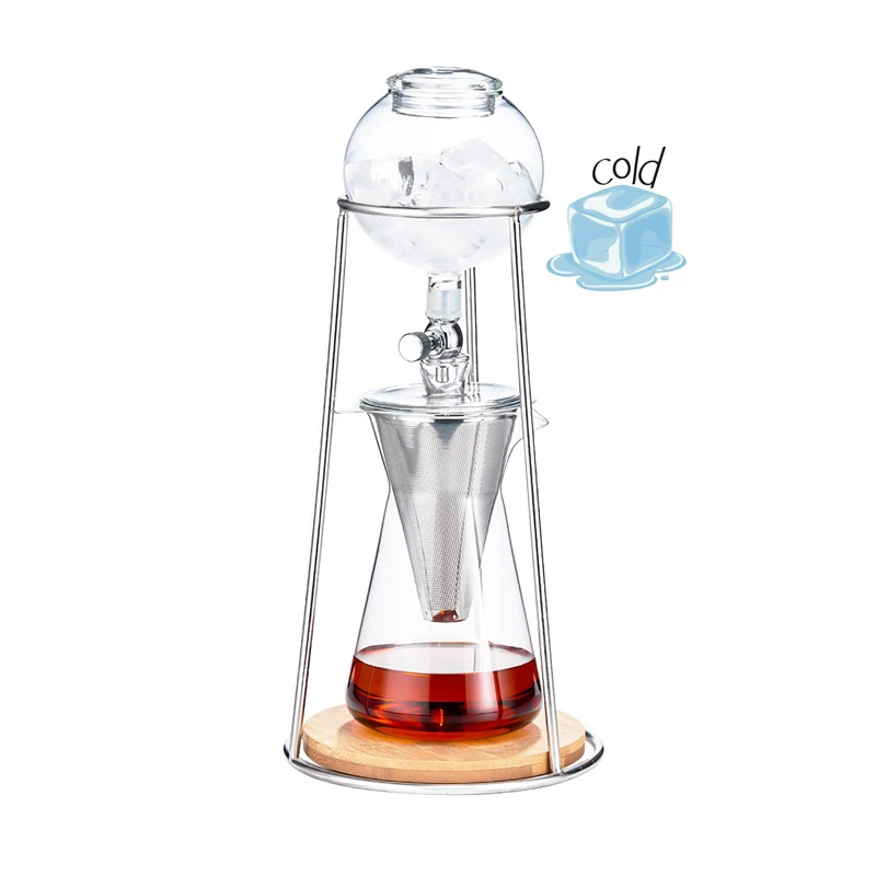 Adjustable Water Flow Smooth Cold Brew Coffee and Tea Maker Dripper Glass Iced Coffee Brewer Maker