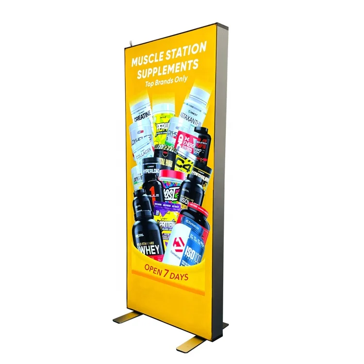 Easy Installation Aluminum Frame Fabric LED Sign Display Light Box Advertising For Event