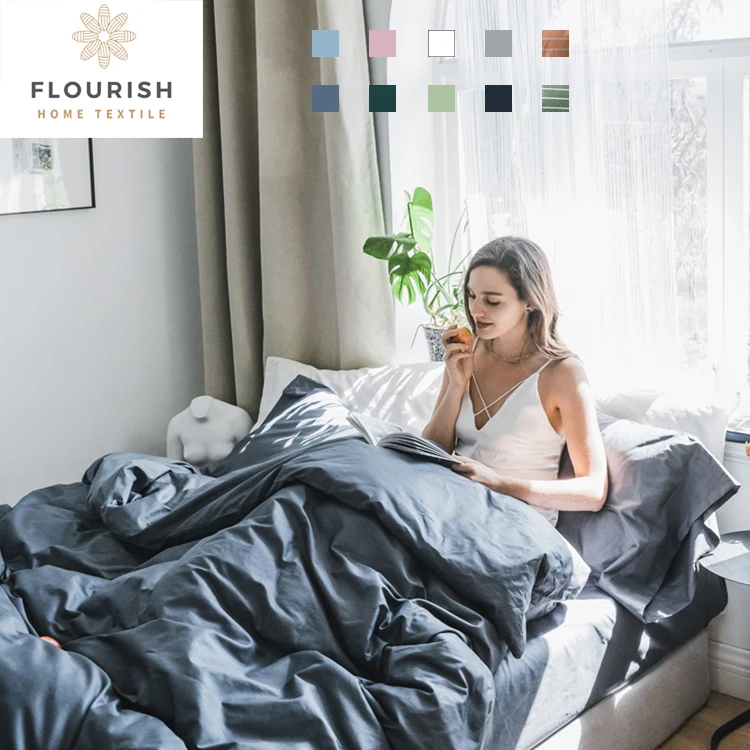 Flourish Dekbedovertrek Linen Housse De Couette Quilt Duvet Floral  100% Cotton Copper Duvet Cover Sale Comforter Set Bedding