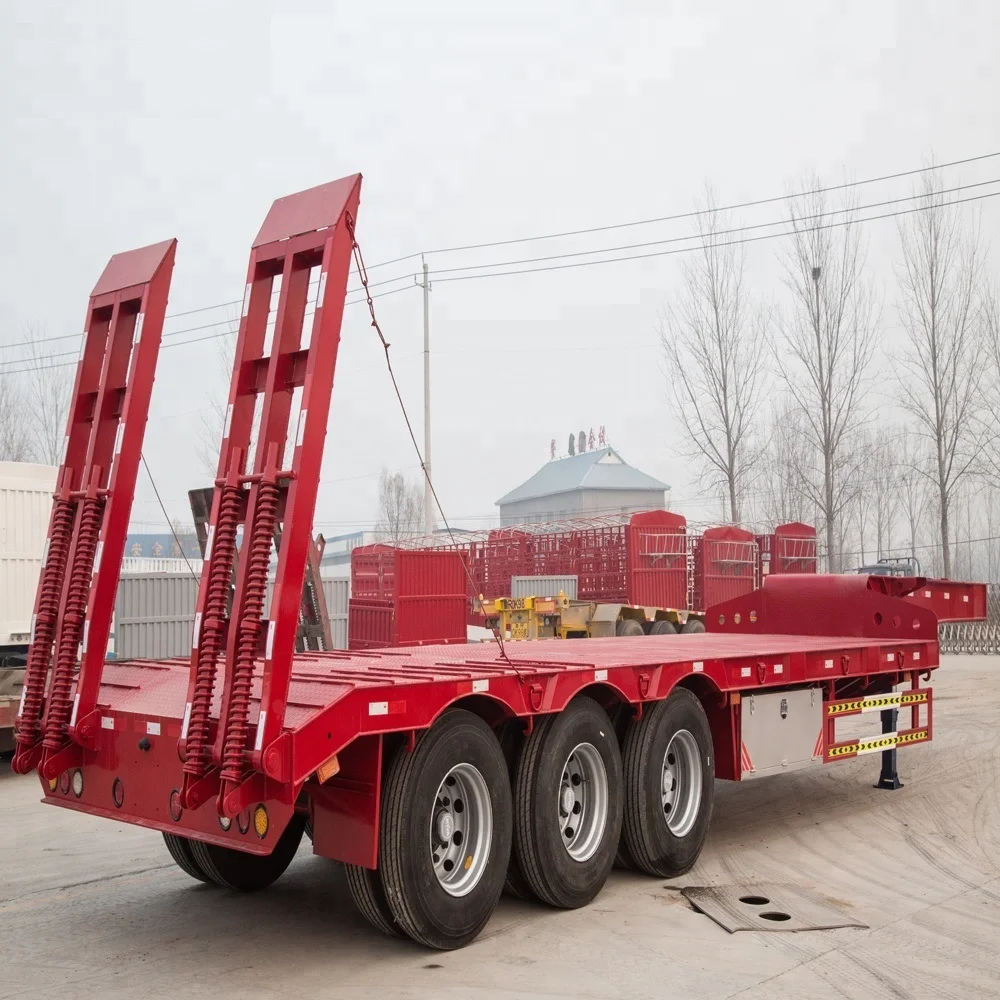 Hydraulic Detachable Gooseneck 4 Line 8 Axle 150Ton Lowbed Lowboy Low Loader Semi Trailer