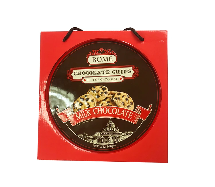 Китайский производитель закусок, жестяная упаковка, сливочное печенье и шоколадные чипсы, печенье