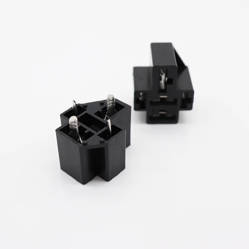 Car Relay PCB Socket 4 Pin for Universal 80A Automotive Relay, 2 Large Pins and 2 Standard Pins Auto Relay
