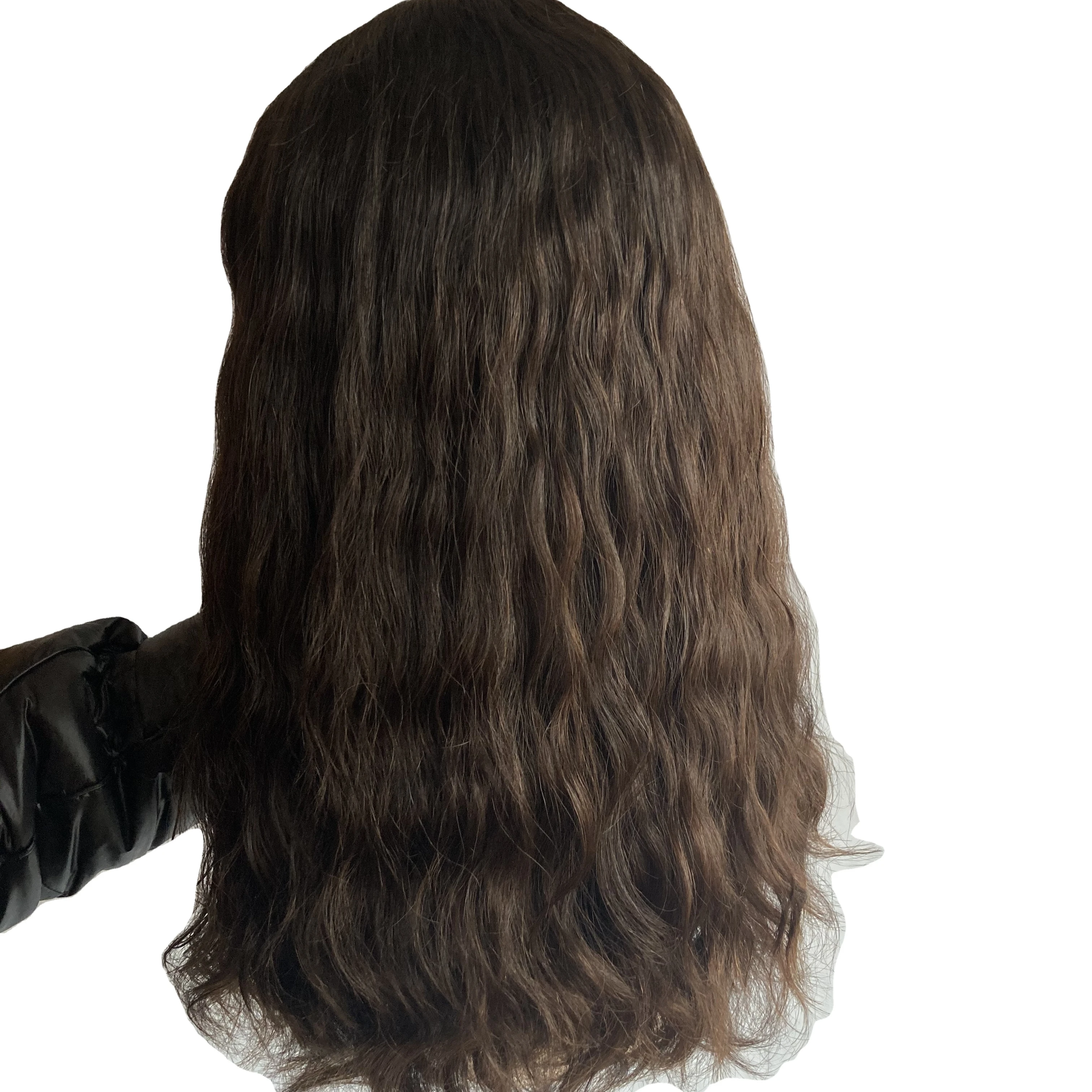 Top Lace Wigs Wave Hair Brazilian Virgin Human Hair Wigs Lace Top Wigs Medium Brown