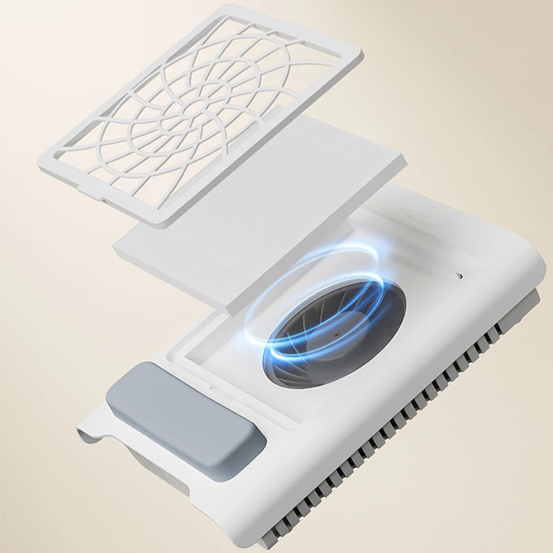 Nail Dust Collector 48W Brushless Powerful Nails Dust Extractor Vacuum Dust Suction Cleaner Machine Manicure for Gel Nails Salon