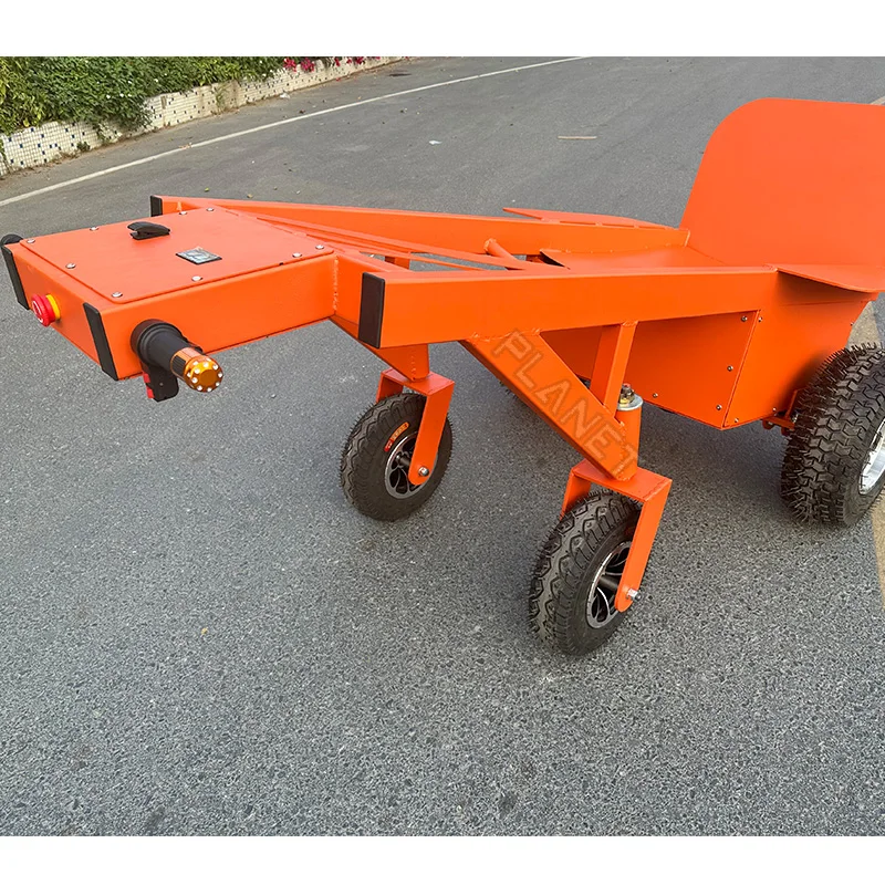 Heavy-Duty Stainless Steel Storage Trolley Cart Carry Inflatables Rental Platform Electric Dolly Hand Truck With Steering Gear