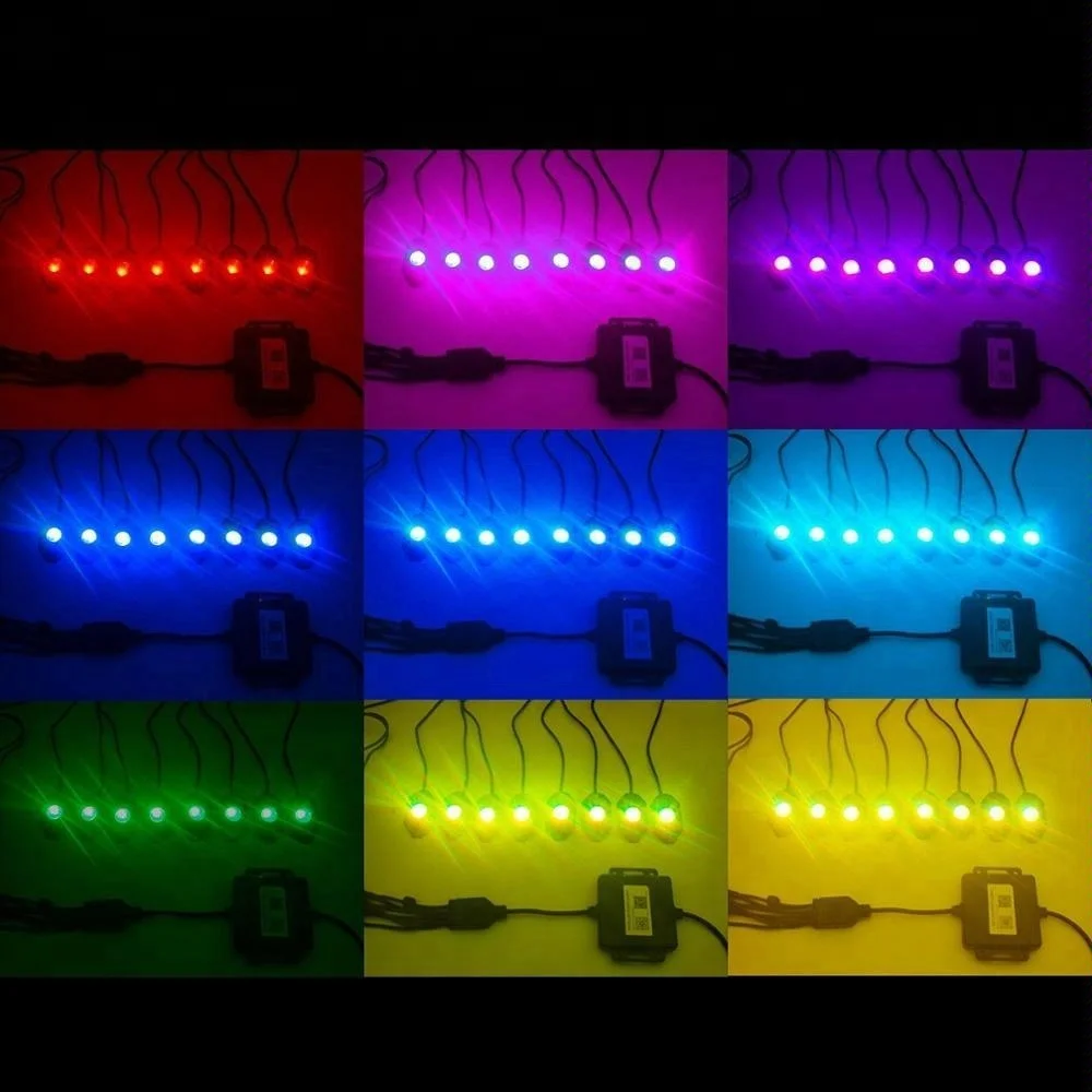 4/6/8/12 подсветки светодиодные задние купольные лампы RGB управление через приложение светодиодная подсветка лодки для UTV ATV багги Can am Rock комплект