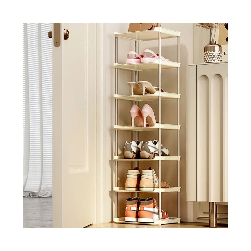 Wholesale Foldable Collapsible Shoe Rack Shoemaker Organizer PP+PET Plastic Bedroom Furniture for Kitchen & Wardrobe