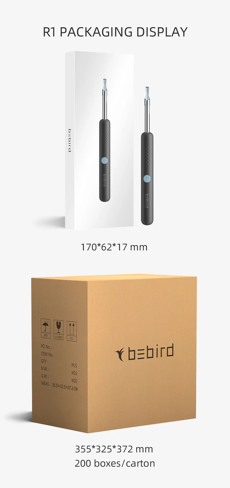  Отоскоп Bebird оригинальный заводской умный визуальный очиститель ушей устройство для удаления ушного воска вакуумный