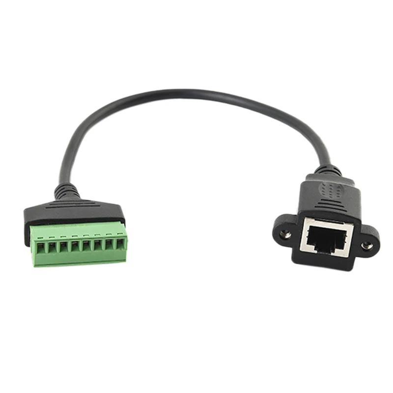 Кабель RJ45 мама к 8 контактам UTP DVR AV CCTV Ethernet удлинитель винтовой терминал соединитель сплиттер 30 см Пайка для Cat5 6 7