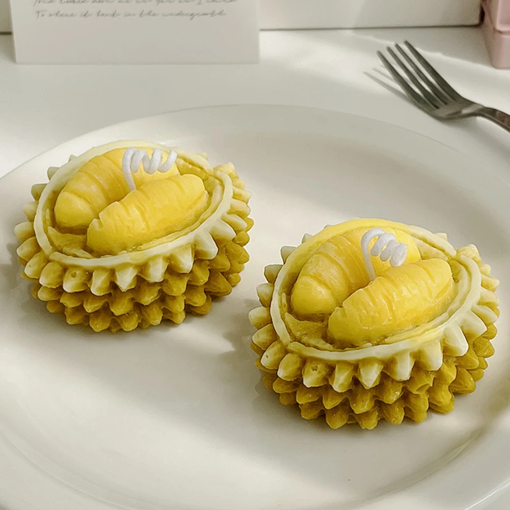 DGC Cute Dessert Food Fun Candle Durian Sculptural  Fruit Candle For Birthday Gift Home Decor