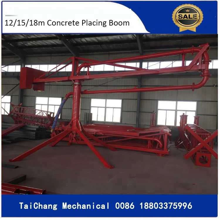 12m 15m 18m spider concrete placing boom for sale,  fixed placing boom, mobile placing boom, Manual, electric and Hydraulic type