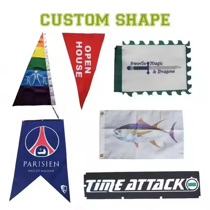 Custom Polyester Full Color Banners Signs For Indoor Outdoor Events Advertising Promotional Flags Custom