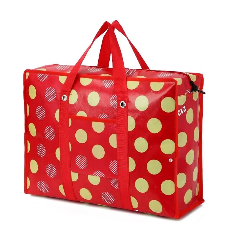 Custom Promotional Reusable PP Laminated Non Woven Shopping Tote Bag With Zip