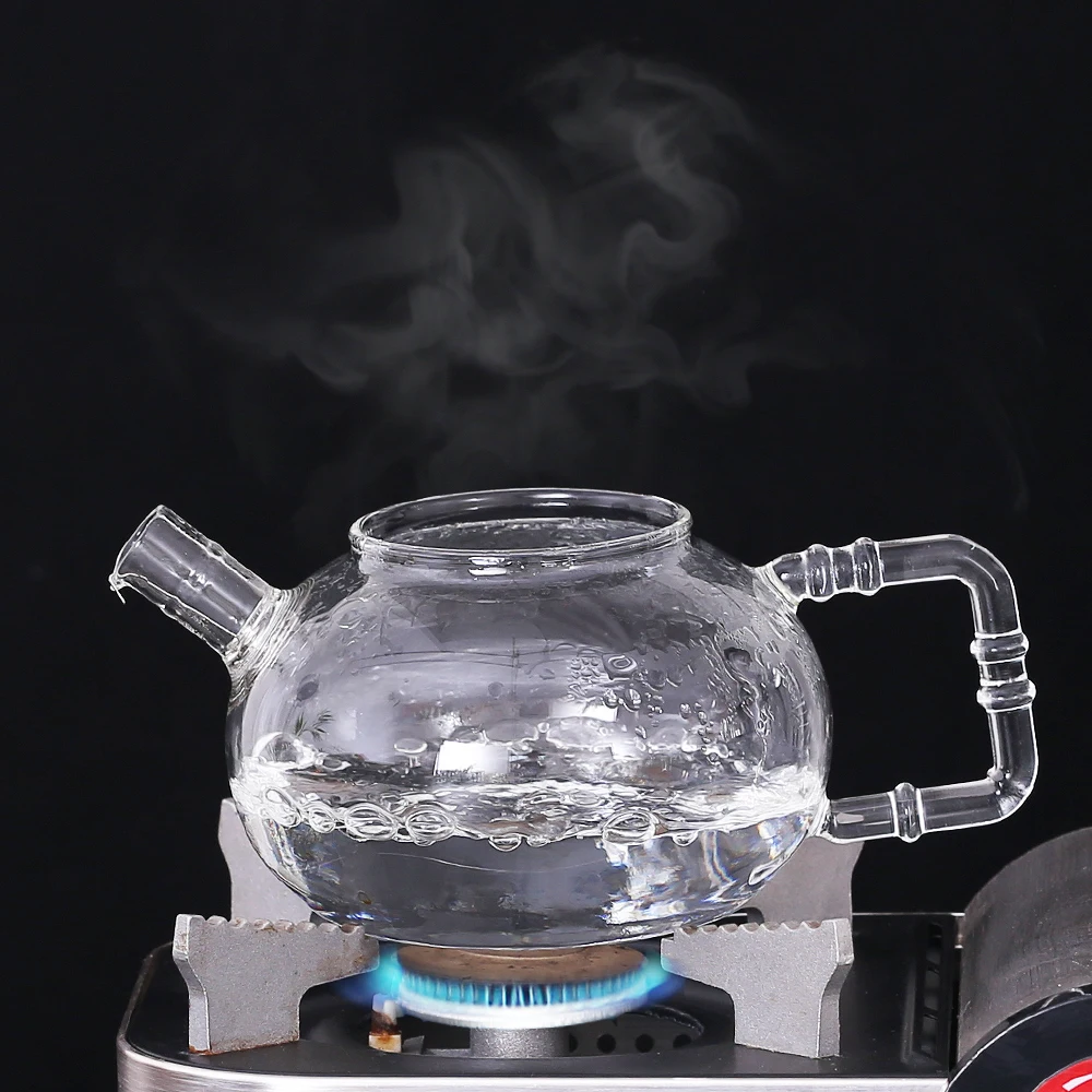 wholesale Heat-resistant glass hanging spring teapot glasses filter transparent kung fu tea set teapot mini teapot