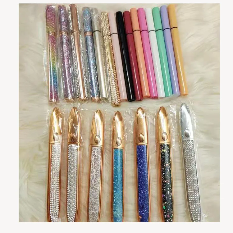 2 в 1 самоклеящаяся подводка для глаз клей-карандаш украшенный искусственными бриллиантами с изображениями искрящихся влажным блеском подводка для глаз без клея Магнитный карандаш-подводка для глаз для ресницы клей