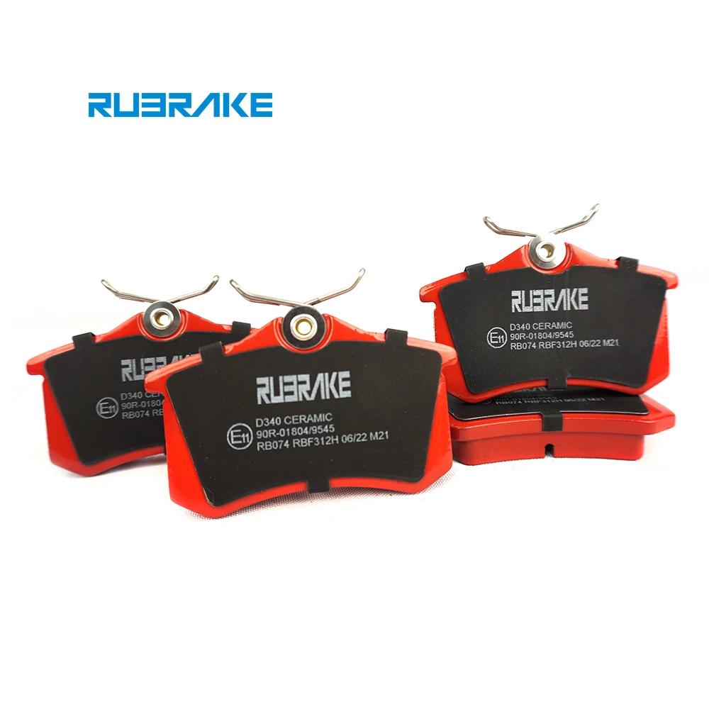 RUBRAKE China factory supply wholesale D340 OEM auto part ceramic brake pads for hyundai