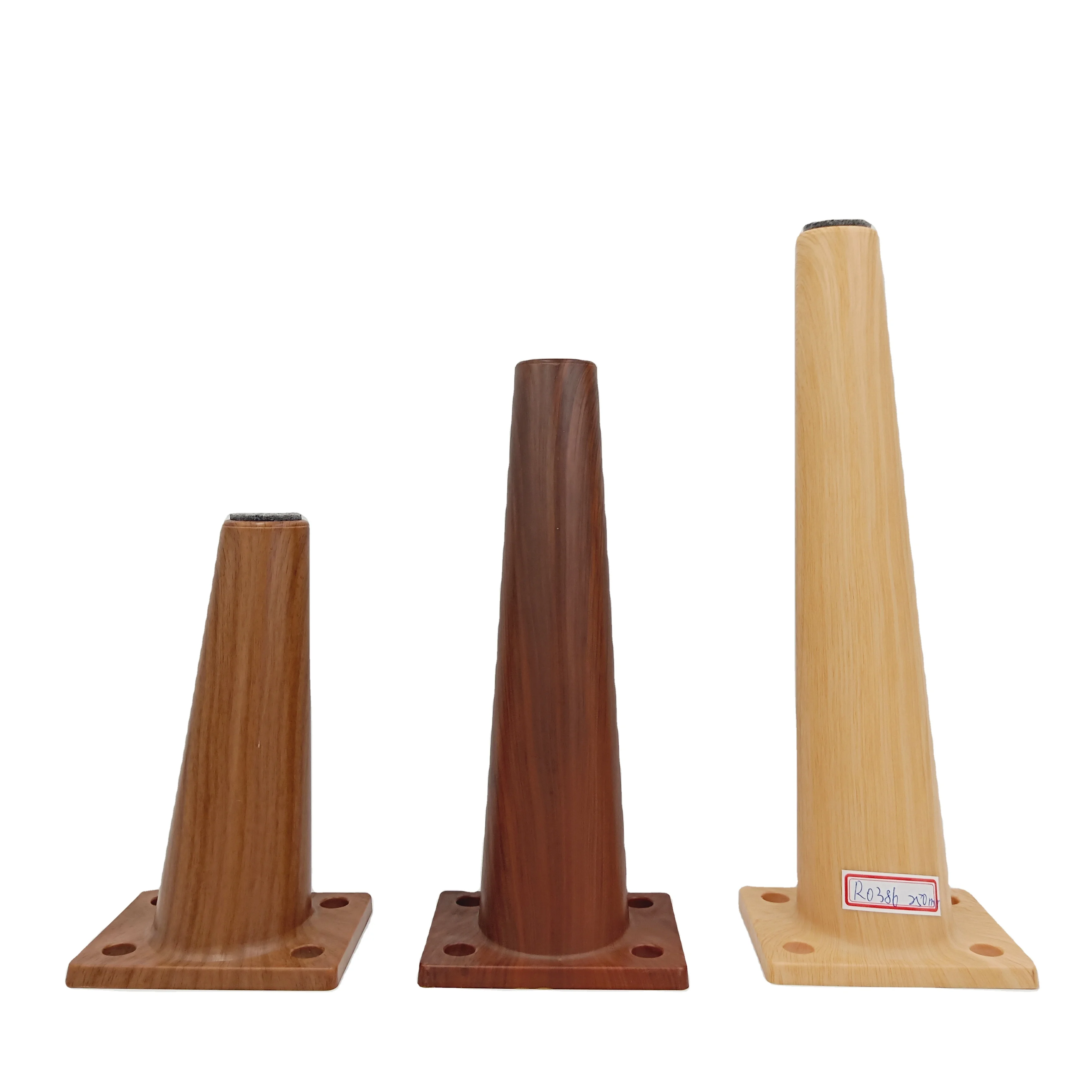 Huicun Manufacture Free Sample plastic furniture accessories imitated wood furniture legs