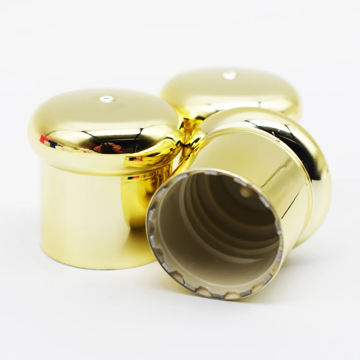 24/415 20/415 Electroplating Silver Golden Mushroom Cap Cosmetic Bottle Lids Mushroom Cover Custom Color