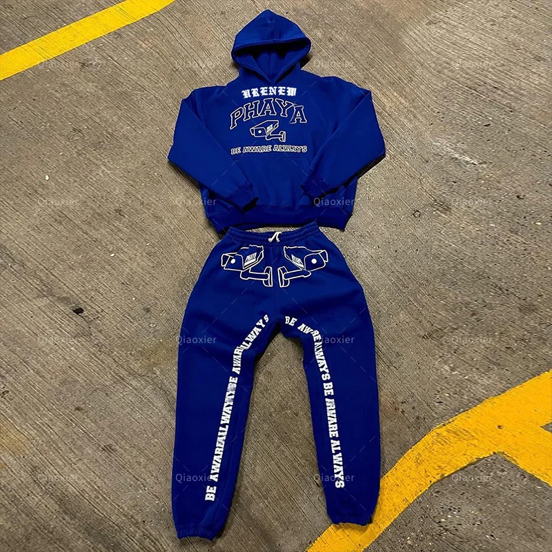 Custom puff print logo high quality Mens Training Fitness Sports Suit Track uits Trousers two piece set jogging tracksuit for me