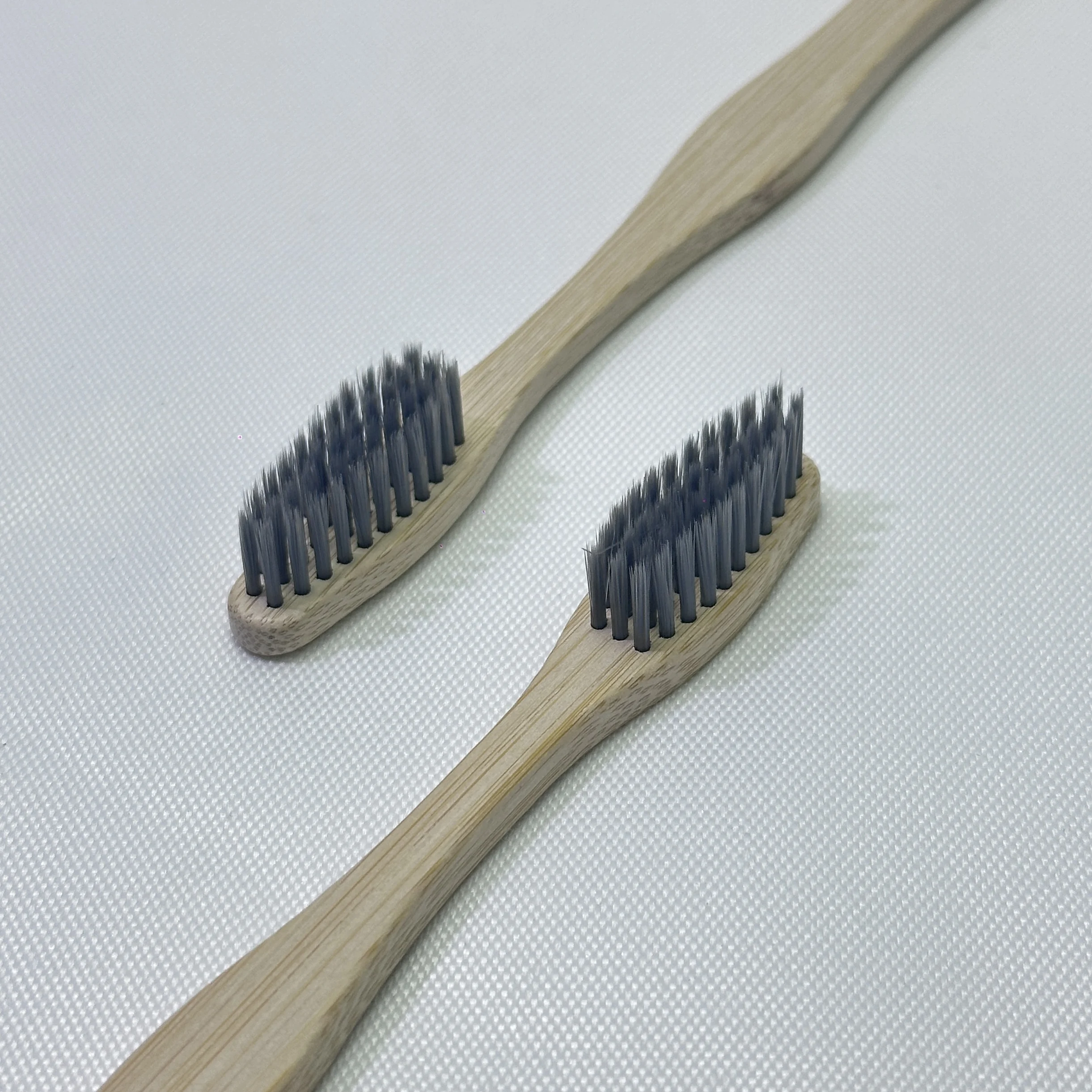 soft bamboo brush handle wood Black bristles bamboo toothbrush Wholesale adult toothbrush