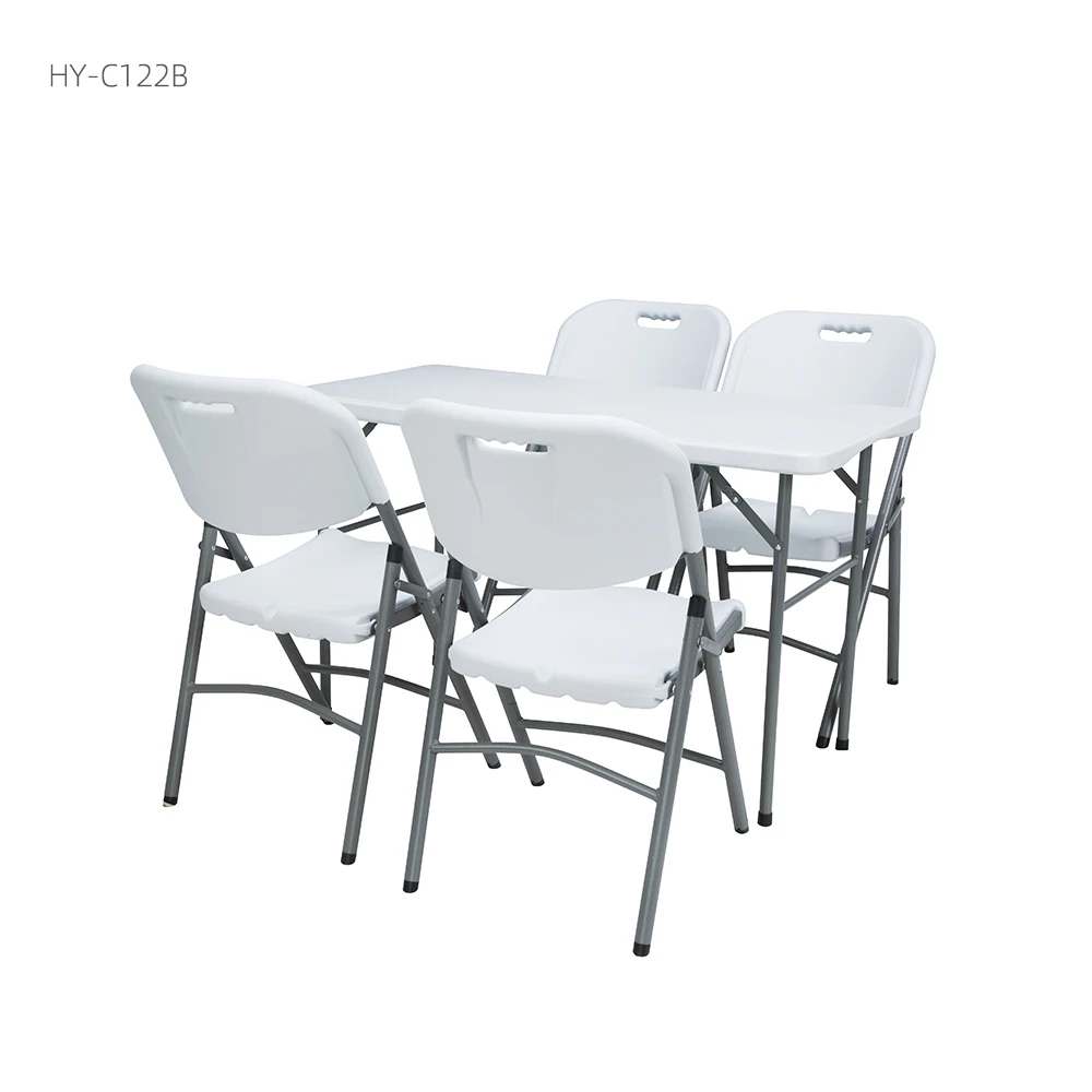 tables of 4 plastic chairs prices 4 foot plastic folding OEM Outdoor rectangular table price