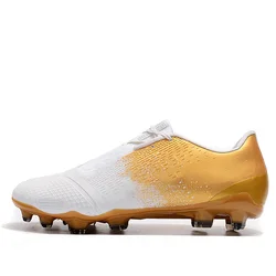 Men Sport Breathable Long Spike cleats FG for Firm ground outdoor Artificial grass Professional Soccer shoes Football boots