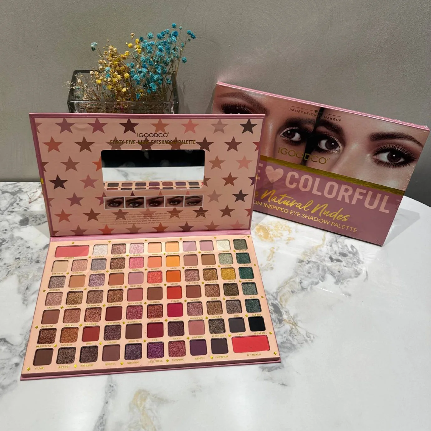 Igooco 49 color High Pigmented beauty Eyeshadow Eye Shadow Blush Palette Book Maquillage mayor Paleta De makeup cosmetics set