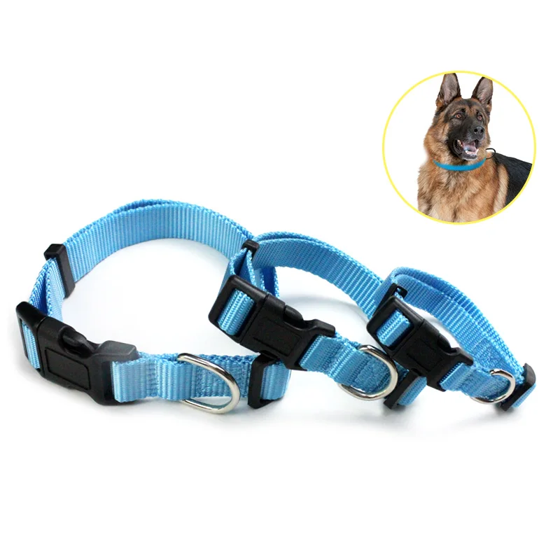 New Plastic Buckle Vegan Solid Blank Woven Adjustable Puppy Small PP Nylon Custom Perros Mascota Cat Pet Dog Collar