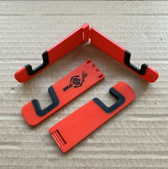 Cheap Foldable Custom plastic Phone Holder hands-free Mobile phone support Cellphone stand Bracket logo print gov