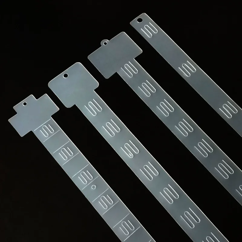 Supermarket Clear Transparent Plastic Display Merchandice Hanging Clip Strip For Retail Display With Price Label