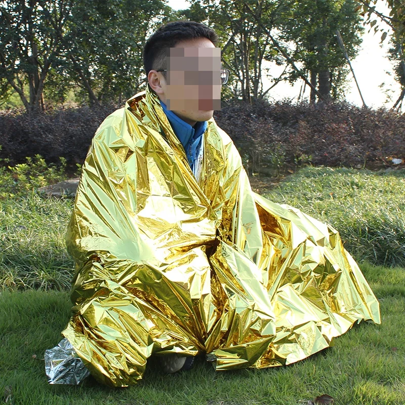 Hot Sell Emergency Thermal Blanket Mylar Thermal Blankets Heat Sheets For Hiking Marathon Running First Aid Kits Bug Out Outdoor