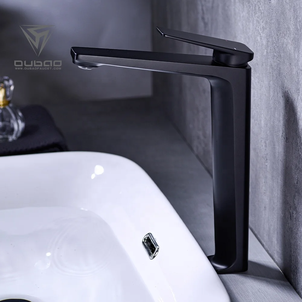 Competivity Price Good Quality Matte Black Bathroom Waterfall Basin Mixer Faucet