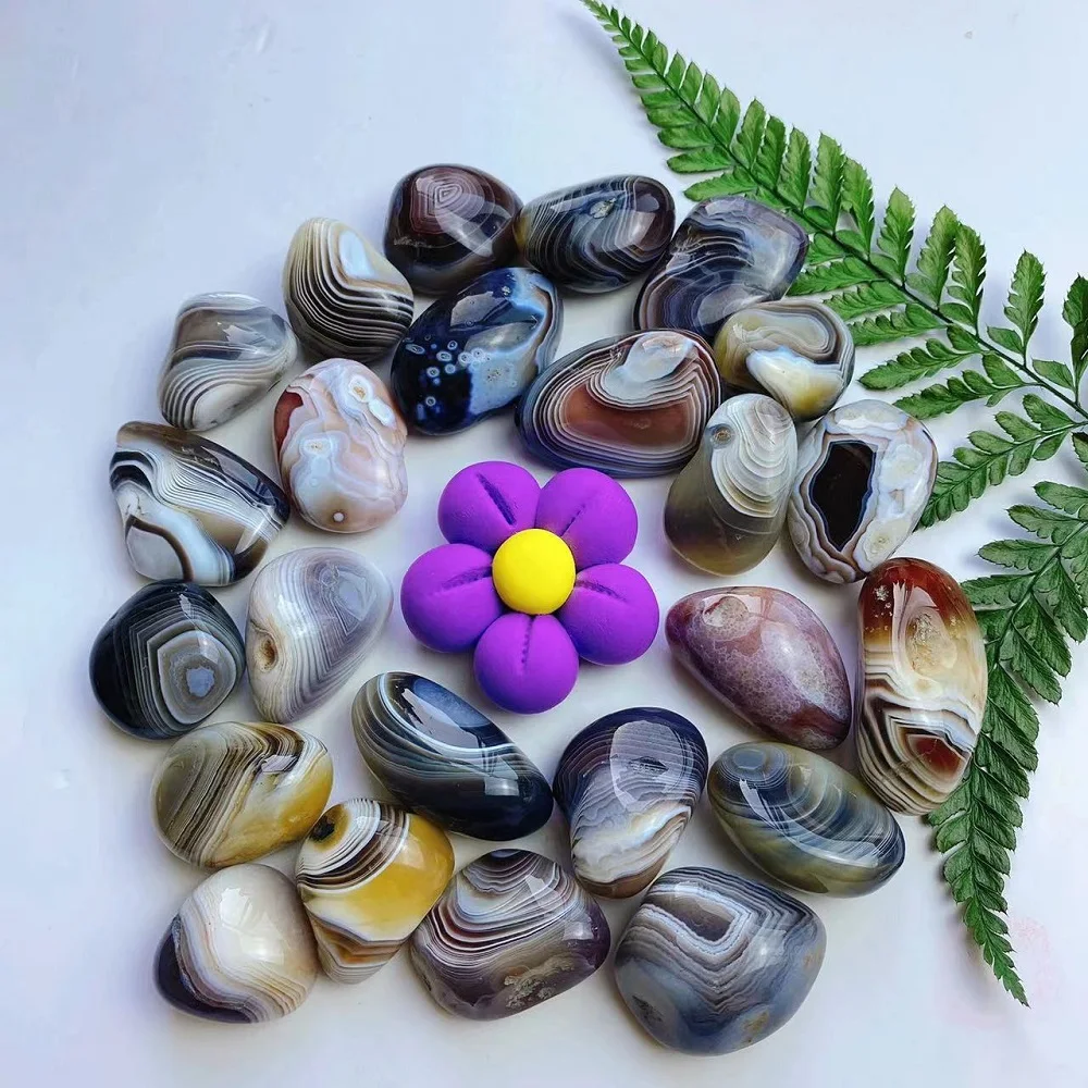 High Quality Natural Gravel Crystal Tumbled Stones Bulk  botswana agate Tumble chips With Factory Direct Sale Price