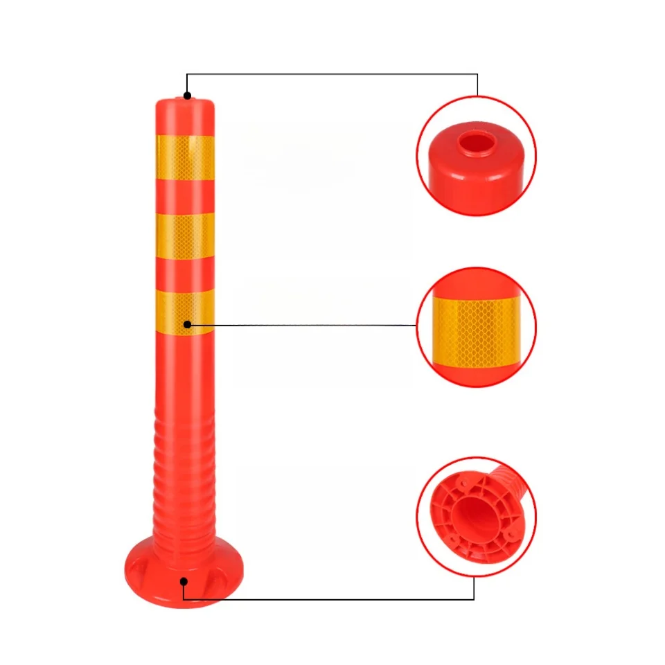 Road Sign Traffic Track Reflective Diorama Course Channelize Cones Post Traffic Isolation Pile Warning Column