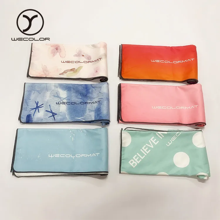 Economical Custom Design Printed Microfiber Suede Yoga Mat Towel